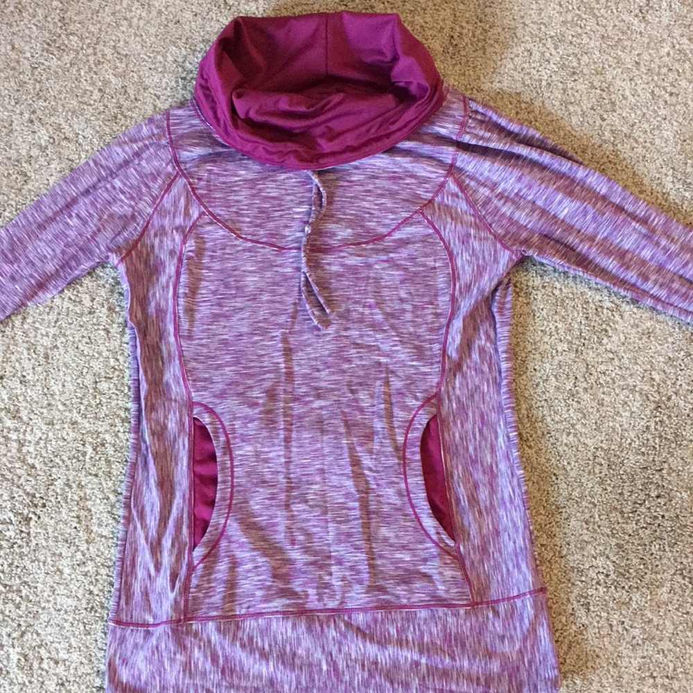 Prana Ember Cowl Funnel Neck Sweatshirt Space Dye